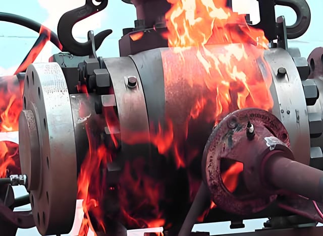 The valves are being tested for fire