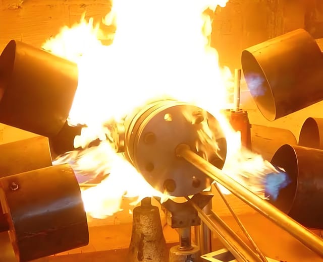The valve is tested in fire